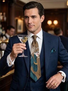 Stunning unusual silk tie